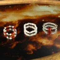 Nymph Spirit Ringset med Ädelstenar - Kärlek & Flamma