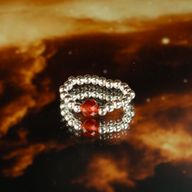 Nymph Spirit Ringset med Ädelstenar - Kärlek & Flamma