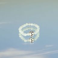 Nymph Spirit Ringset med Ädelstenar – Havssolnedgång