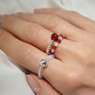 Nymph Spirit Ringset med Ädelstenar - Blodmåne