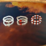 Nymph Spirit Ringset med Ädelstenar - Blodmåne