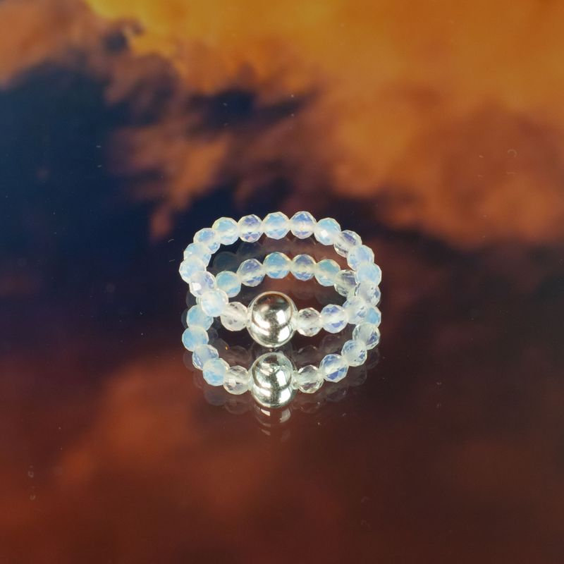 Nymph Spirit Ringset med Ädelstenar - Blodmåne