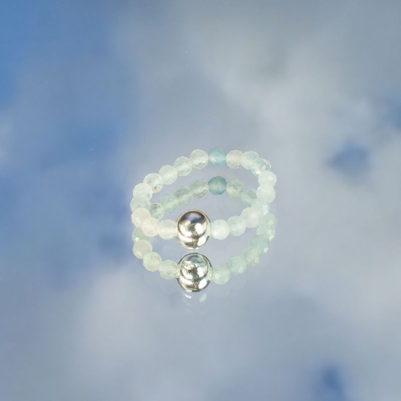 Nymph Spirit Ringset med Ädelstenar - Oändligt Hav