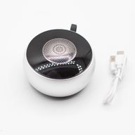 Silverfärgad Mini-högtalare med Mandala-ljuseffekt