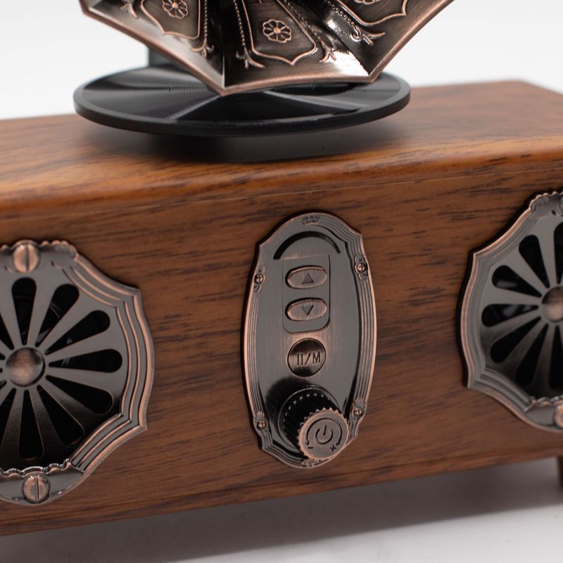 Högtalare i Retrostil – Dubbel Mini-grammofon med Bluetooth