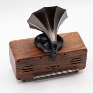 Högtalare i Retrostil – Dubbel Mini-grammofon med Bluetooth