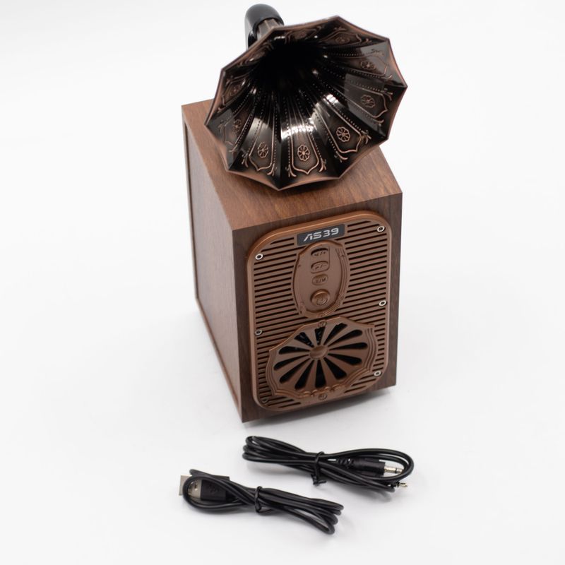 Högtalare i Retrostil – Hög Grammofon med Bluetooth (Extra Ljudstark)