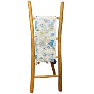 Nomad Sari Pareo - Handmålad Design i Vit, Blå & Guld med Onda Ögat