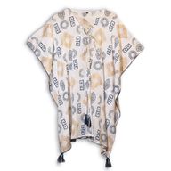 Nomad Sari Kaftan - Handmålad Grekisk Motiv i Guld & Blå