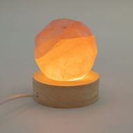 6 cm rund USB-LED-ställ i trä - Kall/Varm/Dagljus