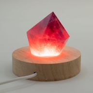 8 cm rund trä USB-LED-stativ - Flerfärgat