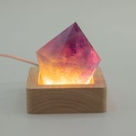 6 cm kvadratiskt trä USB-LED-stativ - Kallvitt/Varmvitt/Dagljus