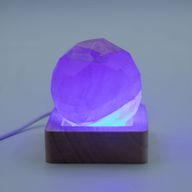 6 cm kvadratiskt trä USB-LED-stativ - i flera färger