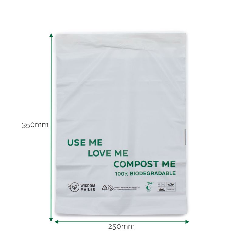 100% biologiskt nedbrytbar postförpackning (250x350 mm)