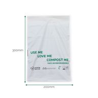 100% biologiskt nedbrytbar brevväska (200x300mm)