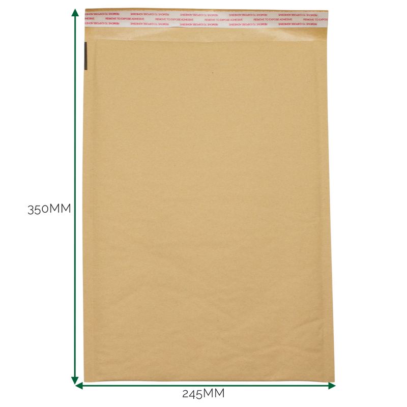 Kraft vadderat bubbelkuvert (245x350+40mm)