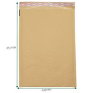 Kraft vadderat bubbelkuvert (245x350+40mm)