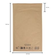 Vadderat honeycomb-kuvert i kraftpapper (235x350+40mm)