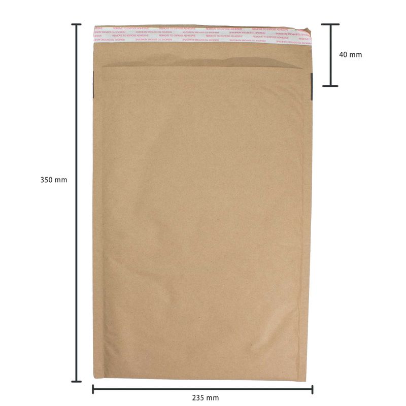 Vadderat honeycomb-kuvert i kraftpapper (235x350+40mm)