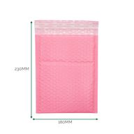 Rosa poly bubbelkuvert (180x230+40mm)