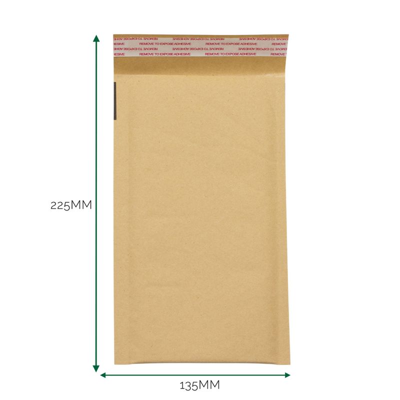 Kraftfärgat vadderat bubbelkuvert (135x225+40mm)