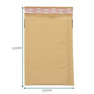 Kraft vadderat bubbelkuvert (165x225+40mm)