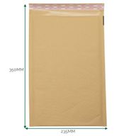 Kraft vadderat bubbelkuvert (235x350+40mm)