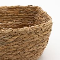 Kvadratiska Korgar i Sjögräs – Naturlig Färg - Set om 3