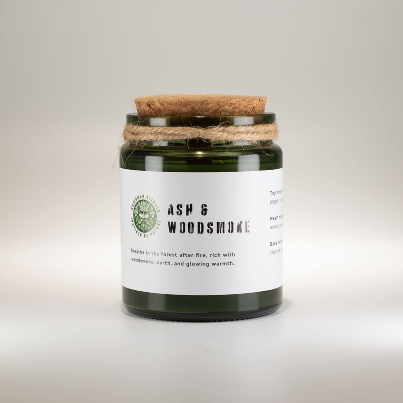 Sojavaxljus med Träveke – Aska & Vedrök