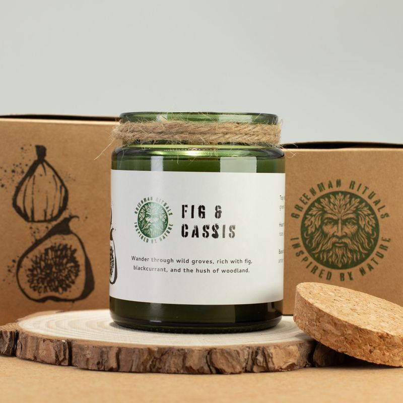 Sojavaxljus med Träveke – Fikon & Svarta Vinbär