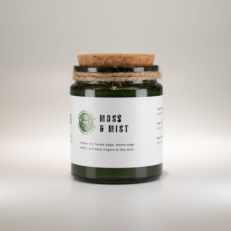 Sojavaxljus med Träveke – Mossa & Havsdimma