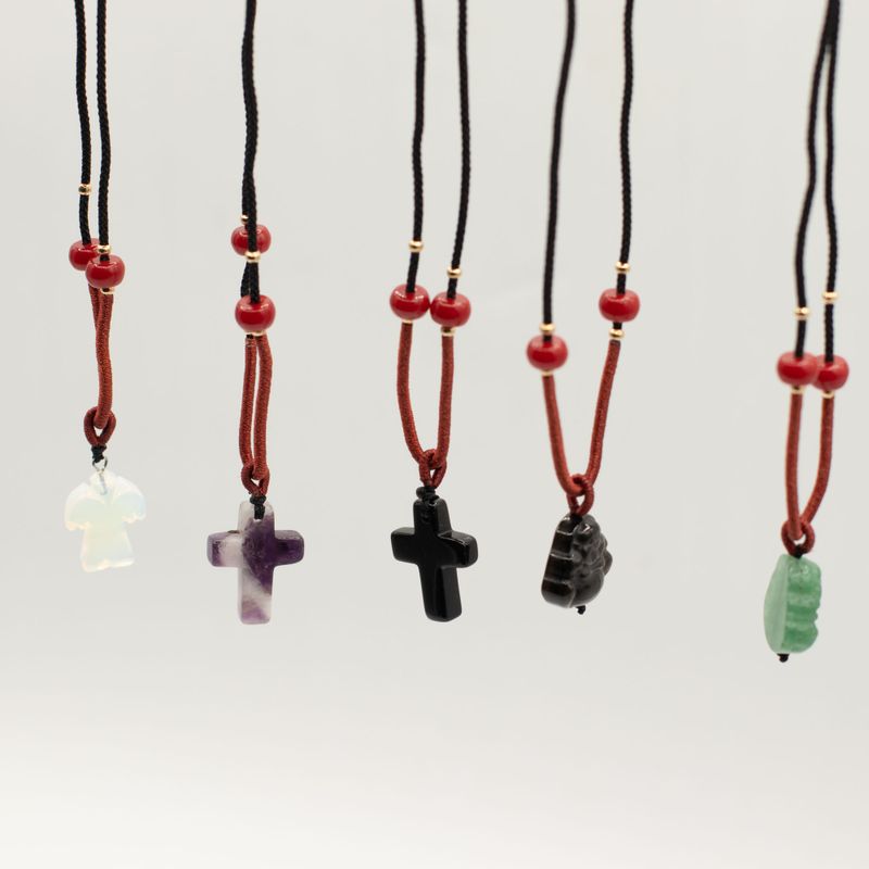 Halsband med Ädelstenshänge – Andlig Kollektion (Blandade motiv)