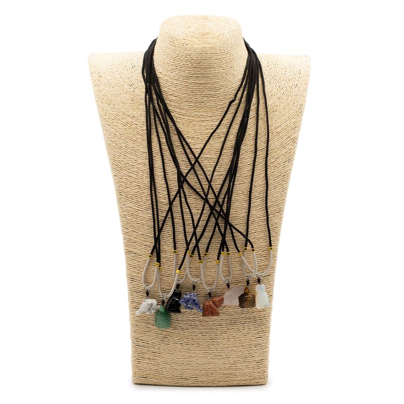 Halsband med Ädelstenshänge – Djurkollektion (Blandade motiv)