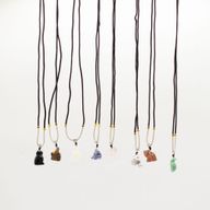 Halsband med Ädelstenshänge – Djurkollektion (Blandade motiv)