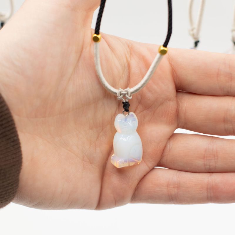 Halsband med Ädelstenshänge – Djurkollektion (Blandade motiv)