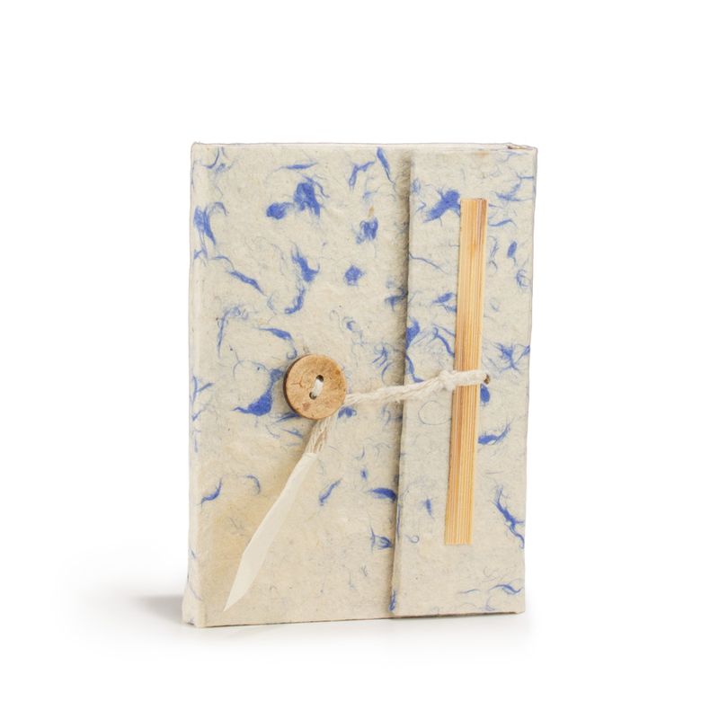 Mini Lokta blandad blå bomull anteckningsbok (12x8cm) 40 sidor