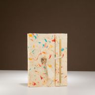 Med Lokta Blandade färger Bomullsanteckningsbok 15x12 cm) - 45 sidor