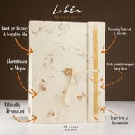 Stor Lokta Blandade Blommor Anteckningsbok (21x15 cm) - 45 sidor - Bokmärke ingår
