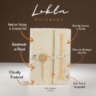 Mini Lokta-anteckningsbok med blandade blommor (12x8cm) 40 blad