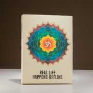 Stor Lokta Inspirationsanteckningsbok (21x15 cm) - 45 blad - Real Life - inkl. bokmärke