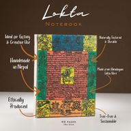 Mellan Lokta Anteckningsbok - Traditionell Böneflagga (15x12cm) - 45 blad - Natur