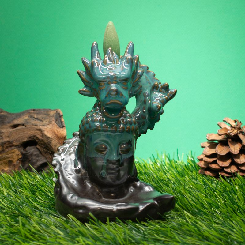 Rökelsebrännare med bakflöde - Draken över Buddha