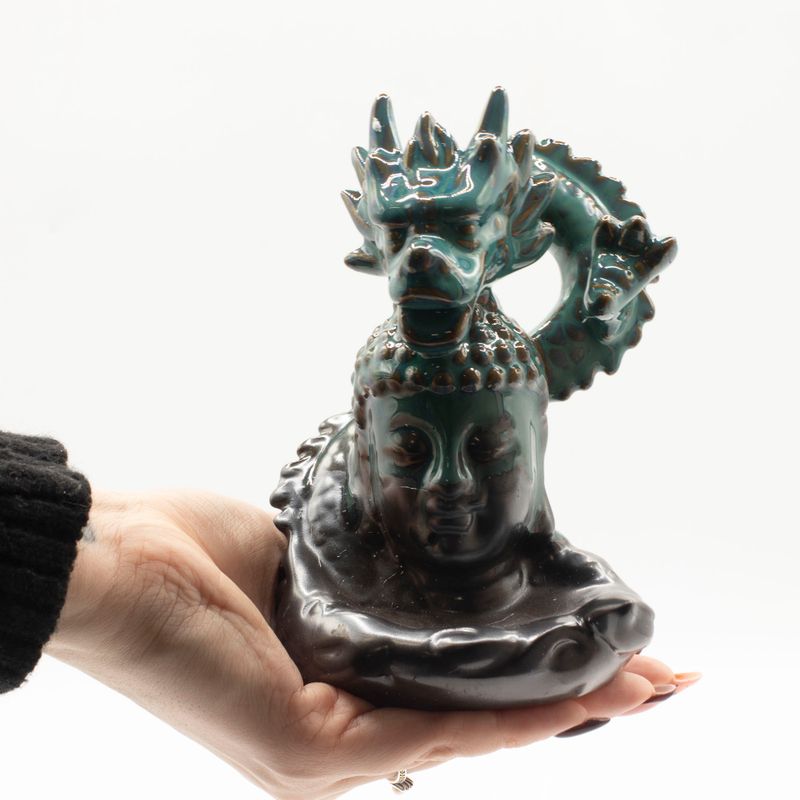 Rökelsebrännare med bakflöde - Draken över Buddha