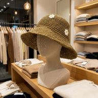 Nomad Sari Stråhatt - Kaffebrun med Prästkragar
