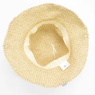 Nomad Sari Stråhatt - Beige med Blå Blommor