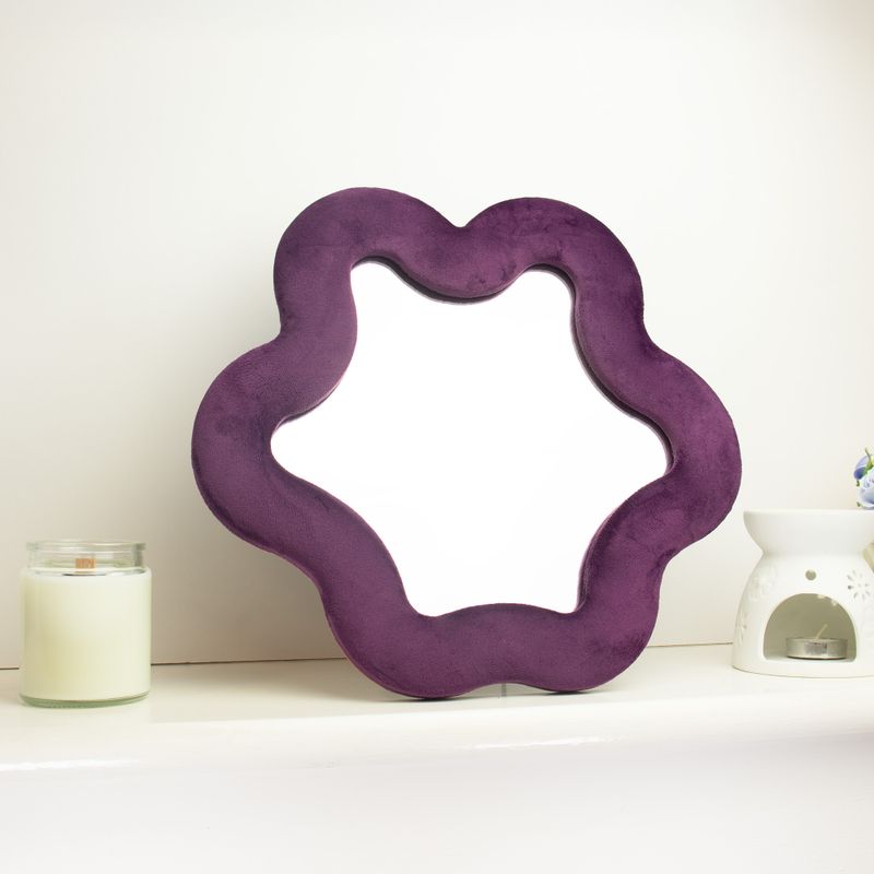 Mjuk Vågig Spegel - Stjärna - Mauve