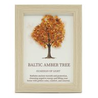 Ädelstensbild - Livets Träd - Baltisk Bärnsten (20×14,7×1 cm)