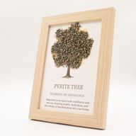 Ädelstenstavla - Livets träd - Pyrit (20x14,7x1 cm)