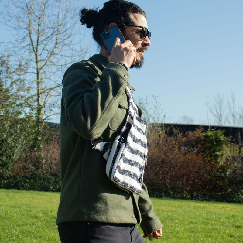 Nomad Sari Jacquard Naturväska – Atlas Nomad – Crossbody-väska