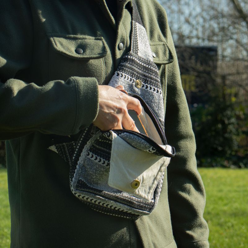 Nomad Sari Jacquard Naturväska – Urban Caravan – Crossbody-väska